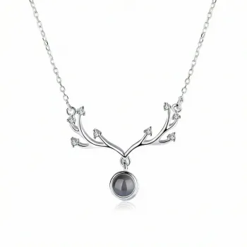 Custom "Elf Deer" Guardian Projection Necklace - S925 Silver Photo Pendant