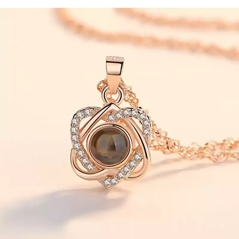 投影定制925纯银项链女款2025新款刻照片刻字吊坠生日礼物送女友