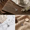Custom S925 Sterling Silver Snowflake Photo Projection Necklace - I Love You in 100 Languages