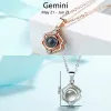 Custom 12 Constellation Photo Projection Necklace - S925 Sterling Silver Personalized Gift