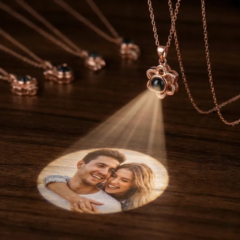 Custom 12 Constellation Photo Projection Necklace - S925 Sterling Silver Personalized Gift