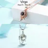 Custom 12 Constellation Photo Projection Necklace - S925 Sterling Silver Personalized Gift