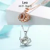 Custom 12 Constellation Photo Projection Necklace - S925 Sterling Silver Personalized Gift