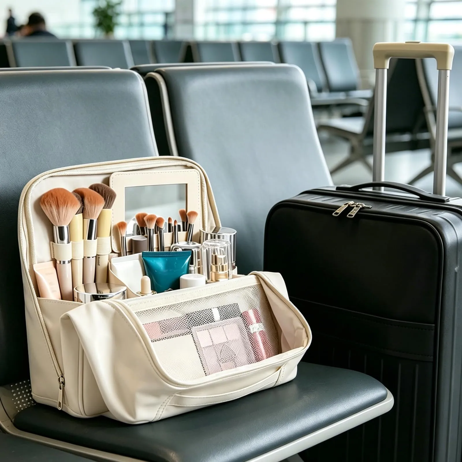 Travel makeup organizer bag - Carry-On Beauty Essentials: A Simple Makeup Bag Checklist for Weekend Trips